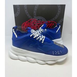 Versace Chain Reaction Sneaker Blue Size 9 US 42 EU